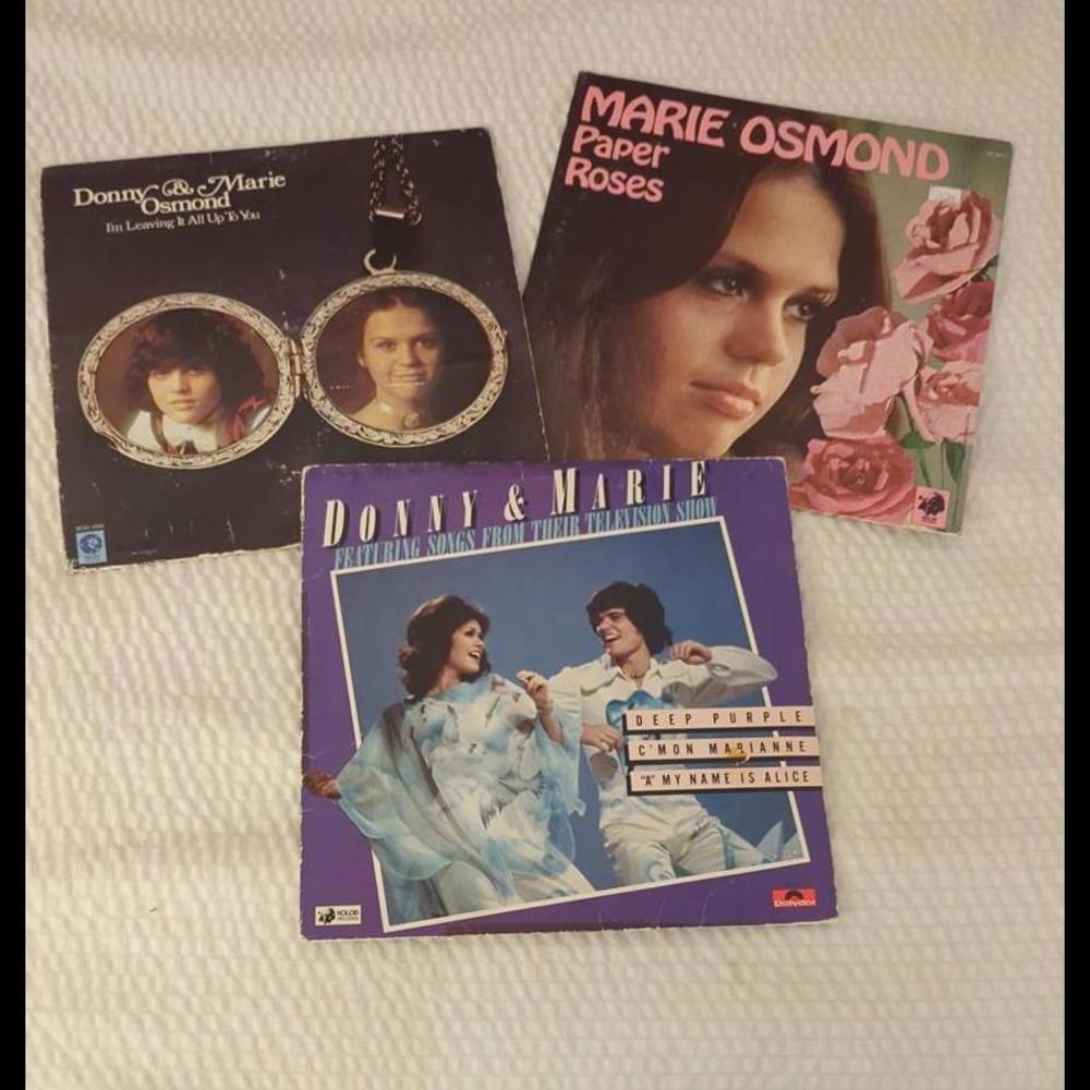 Donny & Marie Osmond SET OF THREE 12 inch LP Vinyl Vintage